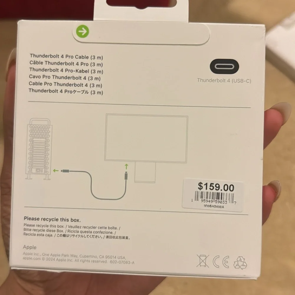 COPY - BRAND NEW UNOPENED Apple Thunderbolt 4 Pro Cable (3m) (retail $159)